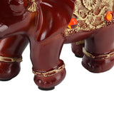 Elephant Statue Durable Resin Cute Elegant Attract Wealth Round Corner Elephant Decor for Home Bedroom Office - Extra Image