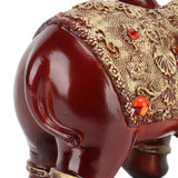 Elephant Statue Durable Resin Cute Elegant Attract Wealth Round Corner Elephant Decor for Home Bedroom Office - Extra Image