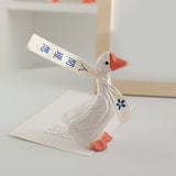 White Duck Ornaments Gypsum Lifelike Duck Figurine Decoration for Home Shooting Props - Close-Up Angle
