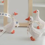 White Duck Ornaments Gypsum Lifelike Duck Figurine Decoration for Home Shooting Props - Extra Image