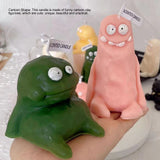 Clay Man Shaped Candle Cartoon Fragrant Candles Funny Ugly Cute Candle Souvenirs Fat Green - Extra Image