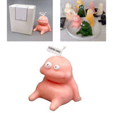 Clay Man Shaped Candle Cartoon Fragrant Candles Funny Ugly Cute Candle Souvenirs Fat Pink