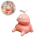 Clay Man Shaped Candle Cartoon Fragrant Candles Funny Ugly Cute Candle Souvenirs Fat Pink