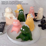 Clay Man Shaped Candle Cartoon Fragrant Candles Funny Ugly Cute Candle Souvenirs Fat Pink