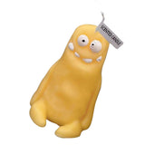 Clay Man Shaped Candle Cartoon Fragrant Candles Funny Ugly Cute Candle Souvenirs Thin Yellow - Top-Down View