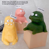 Clay Man Shaped Candle Cartoon Fragrant Candles Funny Ugly Cute Candle Souvenirs Thin Yellow - Extra Image