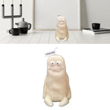 Clay Man Shaped Candle Cartoon Fragrant Candles Funny Ugly Cute Candle Souvenirs Thin White - Rear View