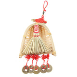 Broom Dustpan Decor Chinese Year Ornament Pendant New Tassel Hanging Decor Mini Fortune Broom Decoration B3