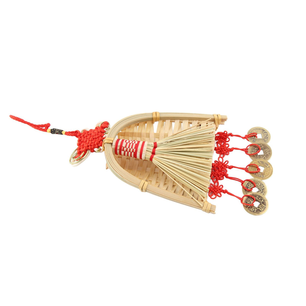 Broom Dustpan Decor Chinese Year Ornament Pendant New Tassel Hanging Decor Mini Fortune Broom Decoration B3