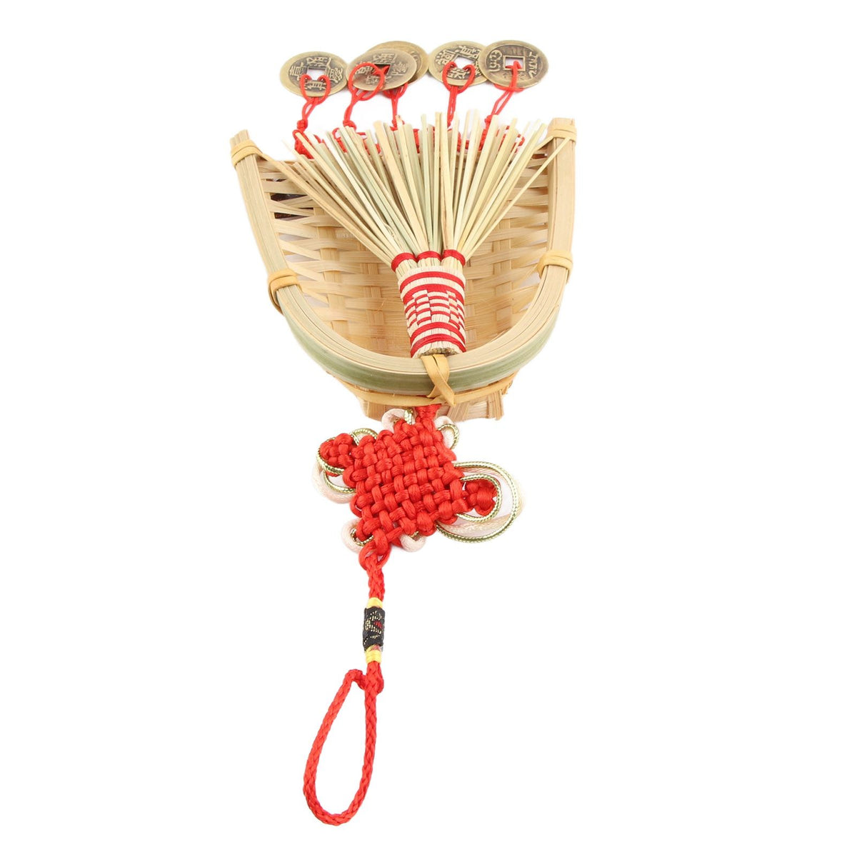 Broom Dustpan Decor Chinese Year Ornament Pendant New Tassel Hanging Decor Mini Fortune Broom Decoration B3