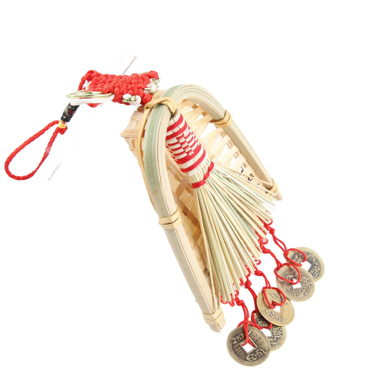 Broom Dustpan Decor Chinese Year Ornament Pendant New Tassel Hanging Decor Mini Fortune Broom Decoration B3