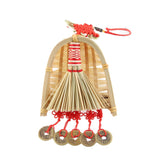Broom Dustpan Decor Chinese Year Ornament Pendant New Tassel Hanging Decor Mini Fortune Broom Decoration B3