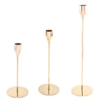 Candle Holders Set of 3 for Taper Candles Decorative Candlestick Metal Stand for Wedding Dinning Party