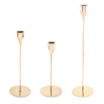 Candle Holders Set of 3 for Taper Candles Decorative Candlestick Metal Stand for Wedding Dinning Party