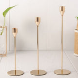 Candle Holders Set of 3 for Taper Candles Decorative Candlestick Metal Stand for Wedding Dinning Party