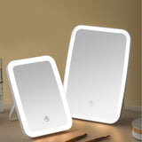 Makeup Mirror USB Rechargeable Foldable Portable Touch Regulable LED Makeup Mirror for Bathroom Travel - Extra Image