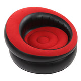 Inflatable Couch Flocking Air Sofa Simple Inflatable Chair for Living Room Bedroom Reading Room Office Balcony Travel Red - 45-Degree Angle