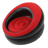 Inflatable Couch Flocking Air Sofa Simple Inflatable Chair for Living Room Bedroom Reading Room Office Balcony Travel Red - Low Angle