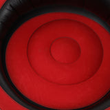 Inflatable Couch Flocking Air Sofa Simple Inflatable Chair for Living Room Bedroom Reading Room Office Balcony Travel Red