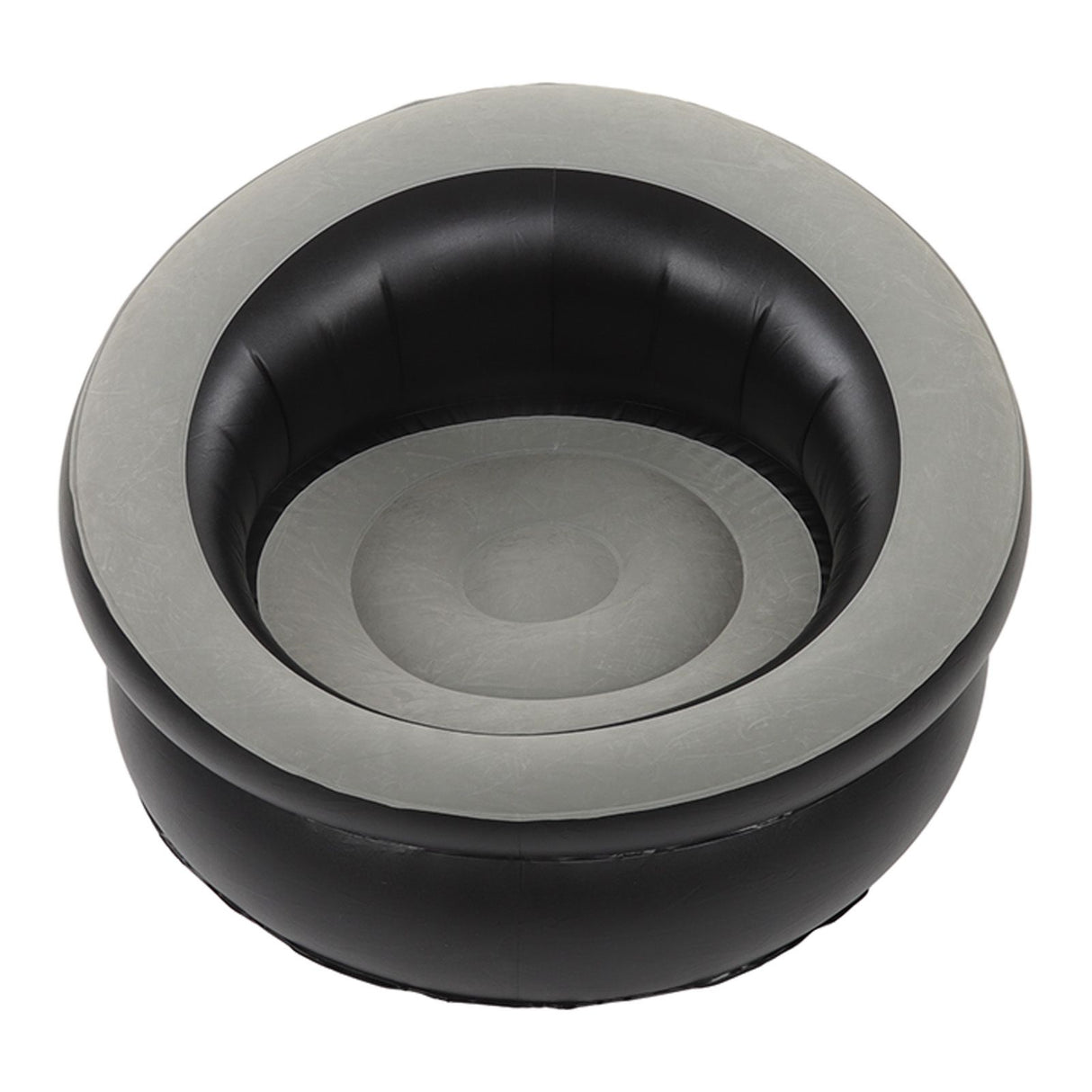 Inflatable Couch Flocking Air Sofa Simple Inflatable Chair for Living Room Bedroom Reading Room Office Balcony Travel Grey