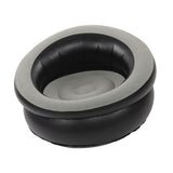Inflatable Couch Flocking Air Sofa Simple Inflatable Chair for Living Room Bedroom Reading Room Office Balcony Travel Grey