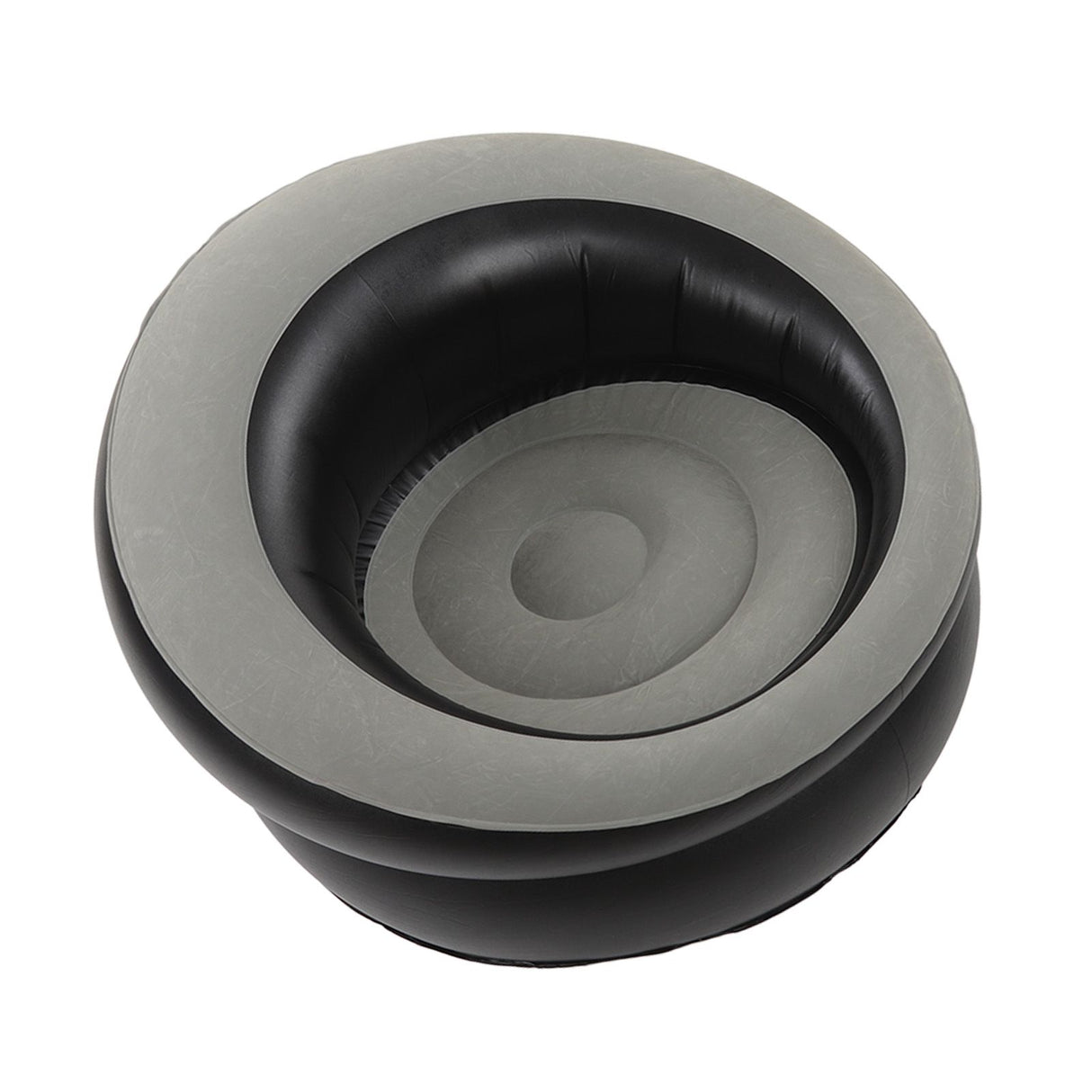 Inflatable Couch Flocking Air Sofa Simple Inflatable Chair for Living Room Bedroom Reading Room Office Balcony Travel Grey