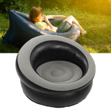 Inflatable Couch Flocking Air Sofa Simple Inflatable Chair for Living Room Bedroom Reading Room Office Balcony Travel Grey - Extra Image
