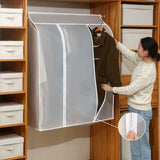 Hanging Garment Bags Transparent Stereo Clothing Dust Cover Home Washable Overcoat Suit Storage Bag 50x60x90cm
