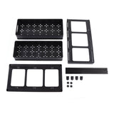 Under Sink Organizer Sliding Pull Out Double Layer Under Sink Countertop Organizer for Bathroom Kitchen Laundry Room Black
