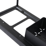 Under Sink Organizer Sliding Pull Out Double Layer Under Sink Countertop Organizer for Bathroom Kitchen Laundry Room Black