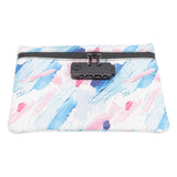 Smell Proof Bag PU Leather Reinforced Stitching Waterproof Zipper Closure Odor Proof Pouch with Password Lock Colorful