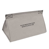 Tissue Box Cover Leather Tissue Dispenser Waterproof Simple Modern Style for Living Room Bedroom Grey