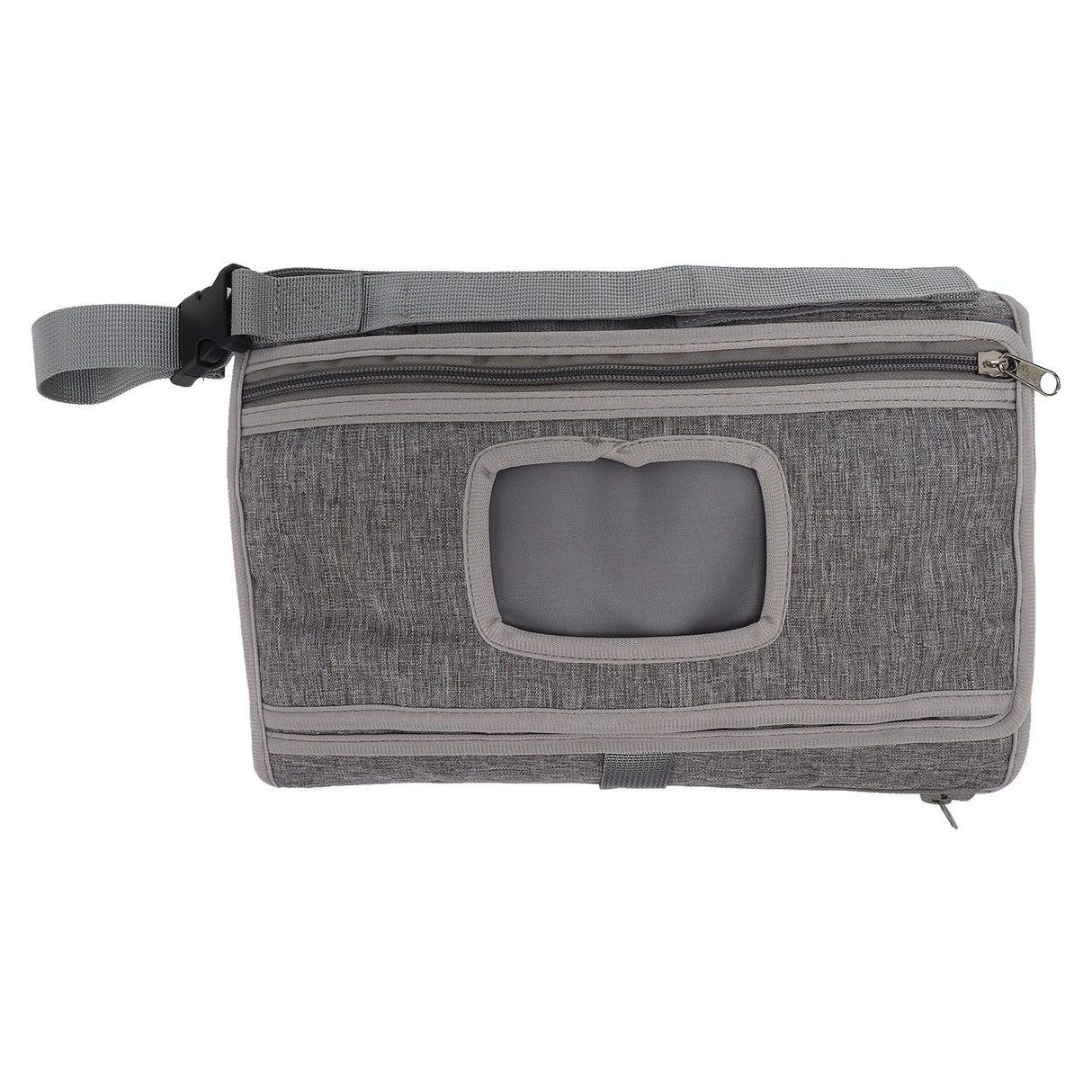 Portable Baby Diaper Changing Mat Foldable Multi Storage Pockets Soft Skin Friendly Oxford Cloth Diaper Changing Pad Gray