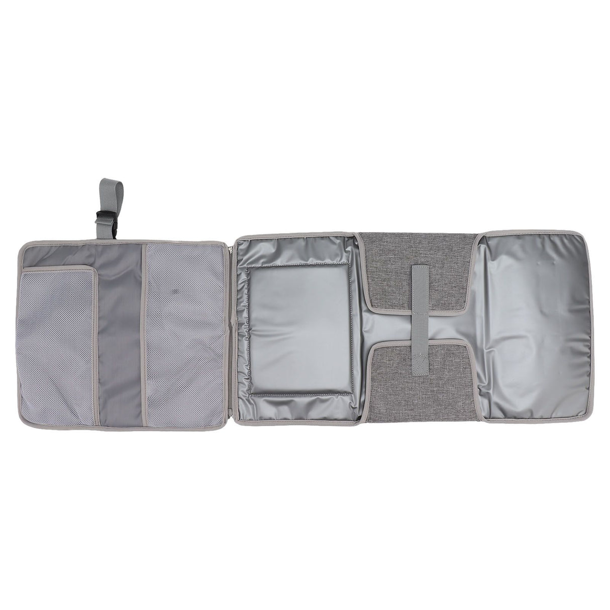 Portable Baby Diaper Changing Mat Foldable Multi Storage Pockets Soft Skin Friendly Oxford Cloth Diaper Changing Pad Gray