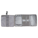 Portable Baby Diaper Changing Mat Foldable Multi Storage Pockets Soft Skin Friendly Oxford Cloth Diaper Changing Pad Gray - Top-Down View