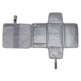 Portable Baby Diaper Changing Mat Foldable Multi Storage Pockets Soft Skin Friendly Oxford Cloth Diaper Changing Pad Gray