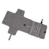 Portable Baby Diaper Changing Mat Foldable Multi Storage Pockets Soft Skin Friendly Oxford Cloth Diaper Changing Pad Gray