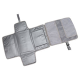 Portable Baby Diaper Changing Mat Foldable Multi Storage Pockets Soft Skin Friendly Oxford Cloth Diaper Changing Pad Gray