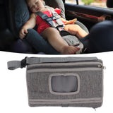 Portable Baby Diaper Changing Mat Foldable Multi Storage Pockets Soft Skin Friendly Oxford Cloth Diaper Changing Pad Gray