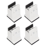 4pcs Adjustable Furniture Risers with Screw Clamp Rubber Bed Couch Risers for Heavy Duty Furniture White