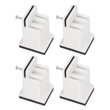 4pcs Adjustable Furniture Risers with Screw Clamp Rubber Bed Couch Risers for Heavy Duty Furniture White