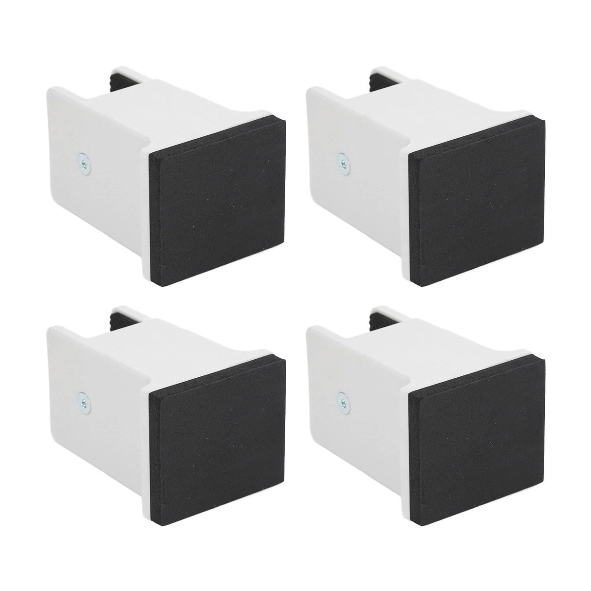 4pcs Adjustable Furniture Risers with Screw Clamp Rubber Bed Couch Risers for Heavy Duty Furniture White