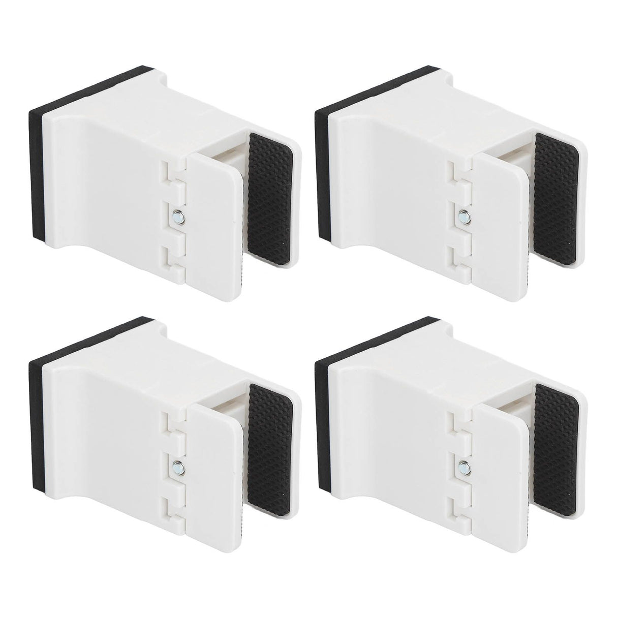 4pcs Adjustable Furniture Risers with Screw Clamp Rubber Bed Couch Risers for Heavy Duty Furniture White