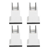 4pcs Adjustable Furniture Risers with Screw Clamp Rubber Bed Couch Risers for Heavy Duty Furniture White - Low Angle