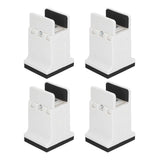 4pcs Adjustable Furniture Risers with Screw Clamp Rubber Bed Couch Risers for Heavy Duty Furniture White