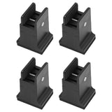 4pcs Adjustable Furniture Risers with Screw Clamp Rubber Bed Couch Risers for Heavy Duty Furniture Black - Front View