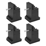 4pcs Adjustable Furniture Risers with Screw Clamp Rubber Bed Couch Risers for Heavy Duty Furniture Black - Top-Down View