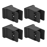 4pcs Adjustable Furniture Risers with Screw Clamp Rubber Bed Couch Risers for Heavy Duty Furniture Black