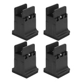4pcs Adjustable Furniture Risers with Screw Clamp Rubber Bed Couch Risers for Heavy Duty Furniture Black - Extra Image