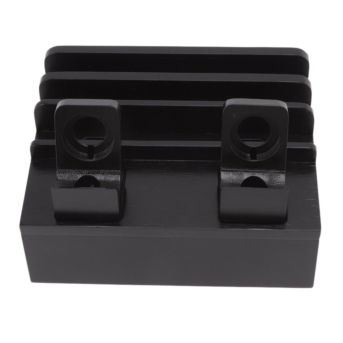 Bamboo Charging Station Multifunction 5 Ports Charging Station Rack for Phones Tablets Watches Electronics Black